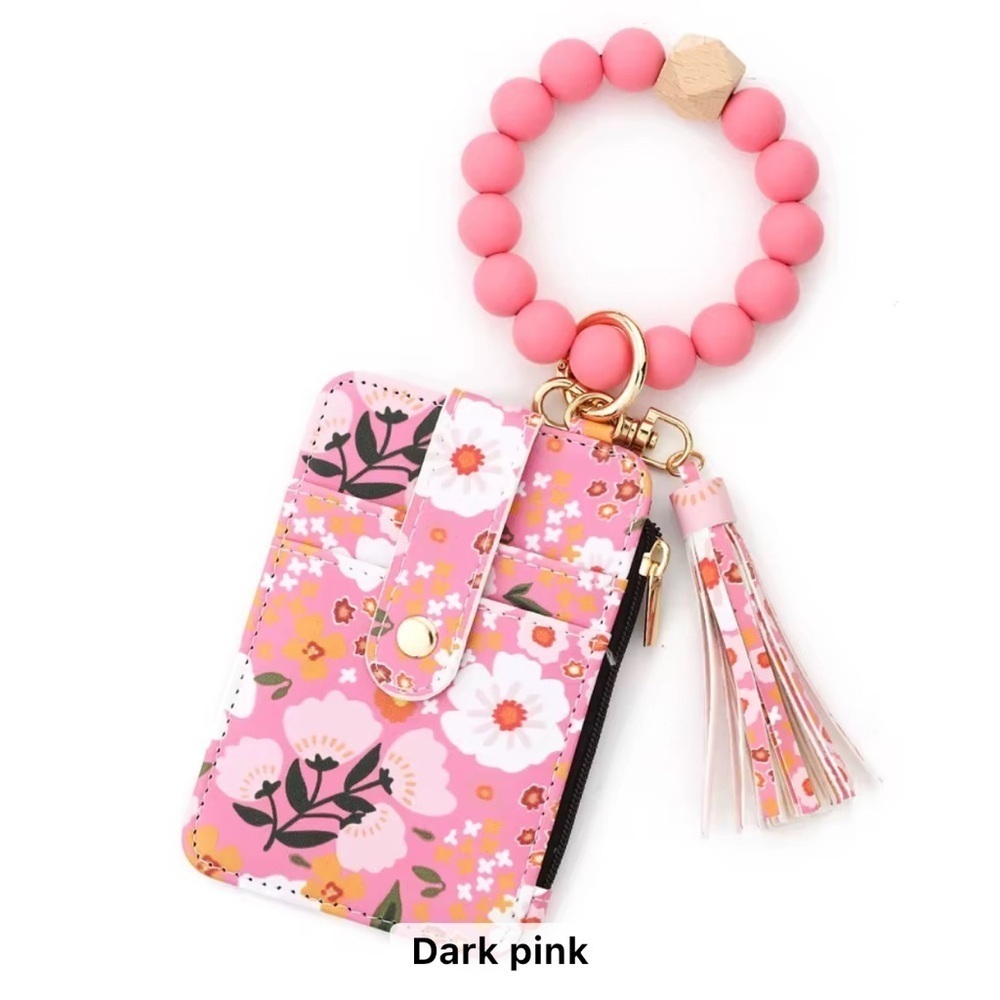 NWT Bogg Compatible Wristlet cardholder wallet Pink Floral OS - Picture 6 of 6